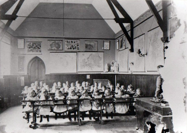 Schoolroom with class